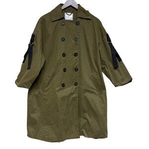 Belle & Bloom Jacket Women's Double Breasted Military Olive Green Size Small